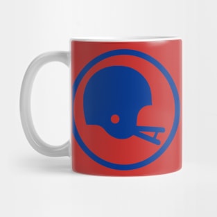 Two-Bar Helmet Minimalist Logo (Blue) Mug